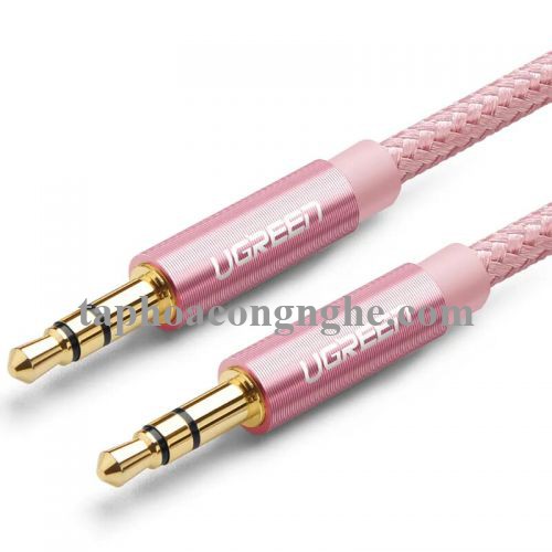 Ugreen 30817 3M màu Hồng Cáp âm thanh 2 đầu 3.5mm dương AV112 30030817